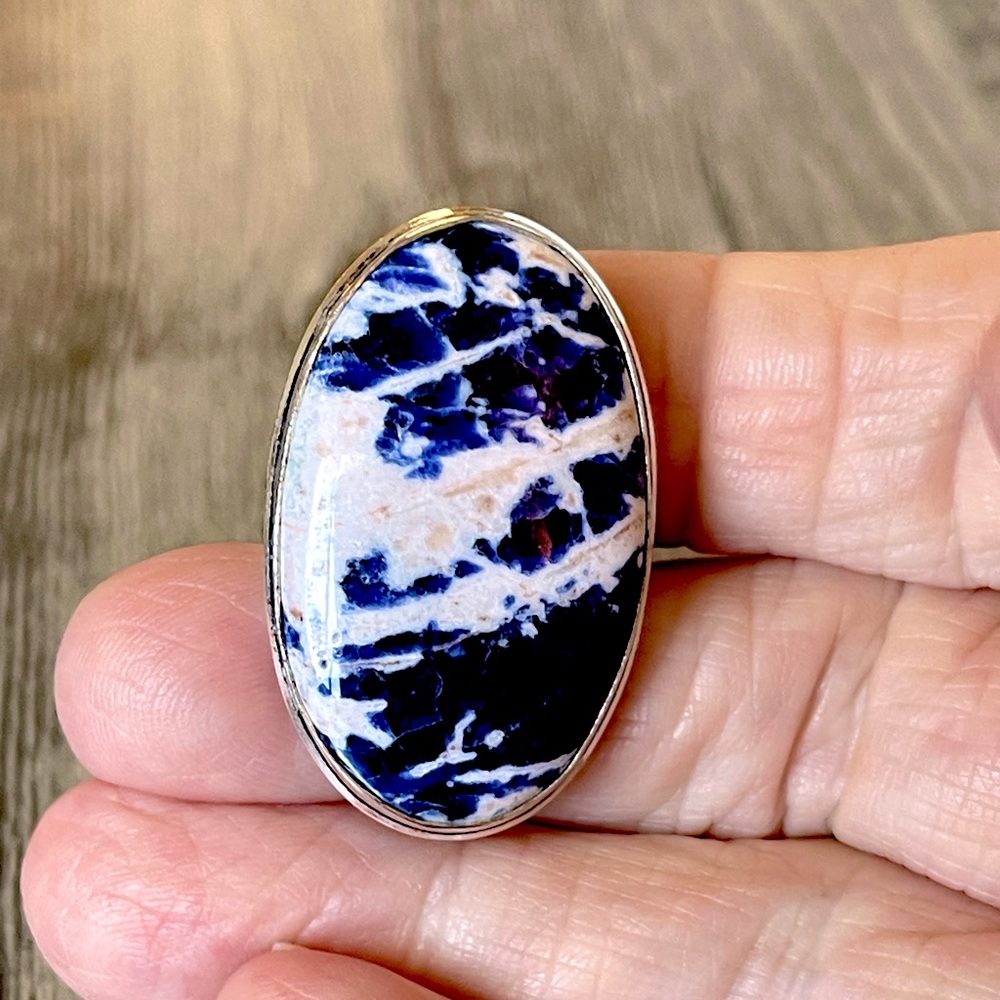 Large Sodalite Jasper Ring